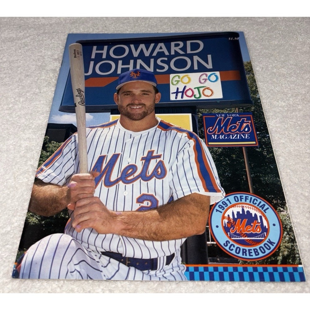 Howard Johnson New York Mets HOJO 1991 Scorebook Magazine Mets vs Cardinals